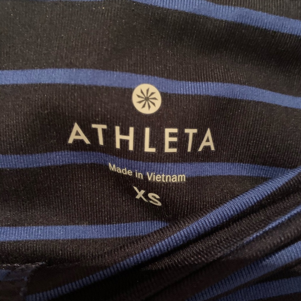 Athleta Blue Striped Chaturanga Leggings Tights - Picture 7 of 8